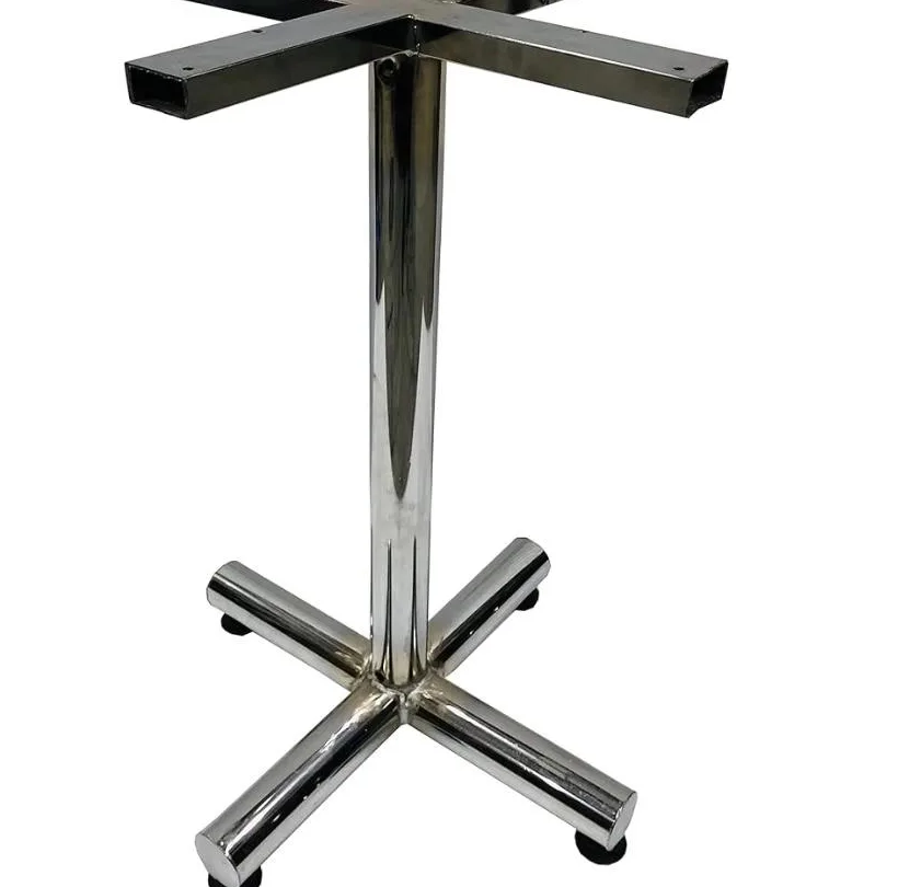 Stainless steel table base with four-way foot